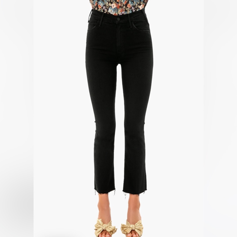 Mother Not Guilty The Hustler Ankle Fray Jeans Black